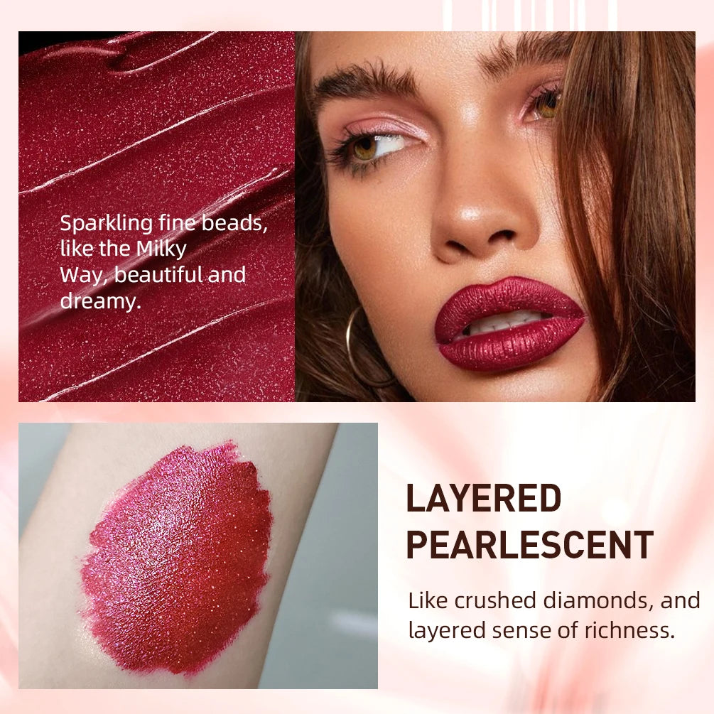 QIBEST Waterproof Diamond Shimmer Glitter Lipgloss
