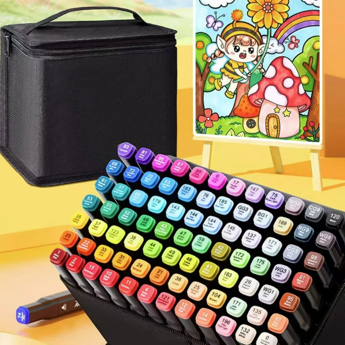 24 Colors Alcohol Markers Brush Tip Dual Tip Art Markers for Marker Pens for Adult Coloring Painting