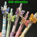 5-Piece Set of Black Gel Pens with Random Colors
