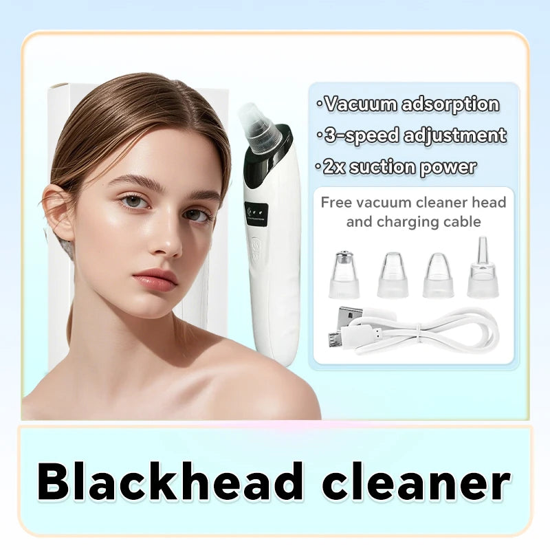 Facial Skin Care Pore Removal Cleanser Vacuum Black Spots Removal For Deep Facial Pores 5 Suction Power Blackhead Remover Pore