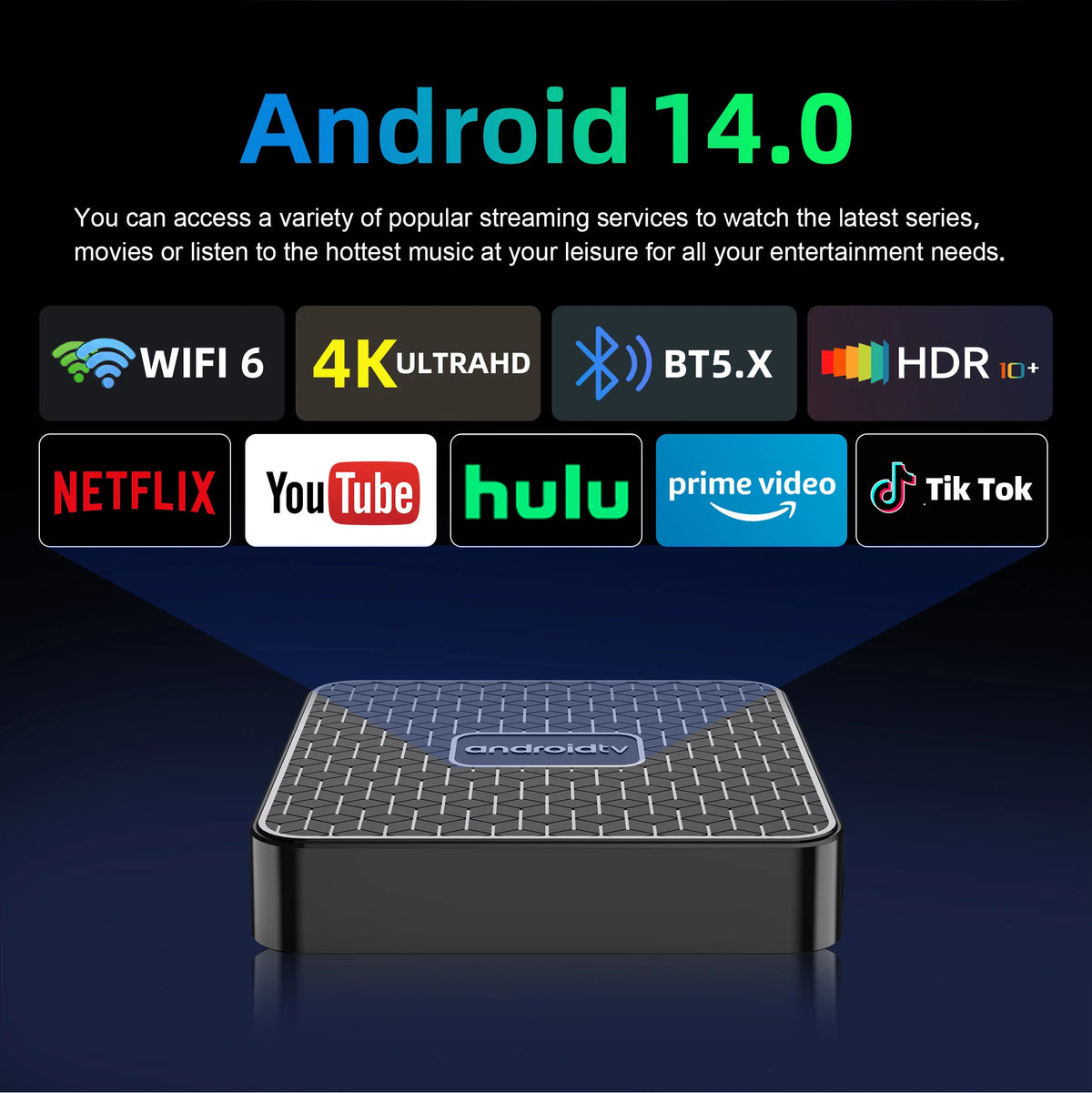 T1 MINI TV Box Android 14 RK3518 Quad Core Dual WiFi 2.4G/5G HD