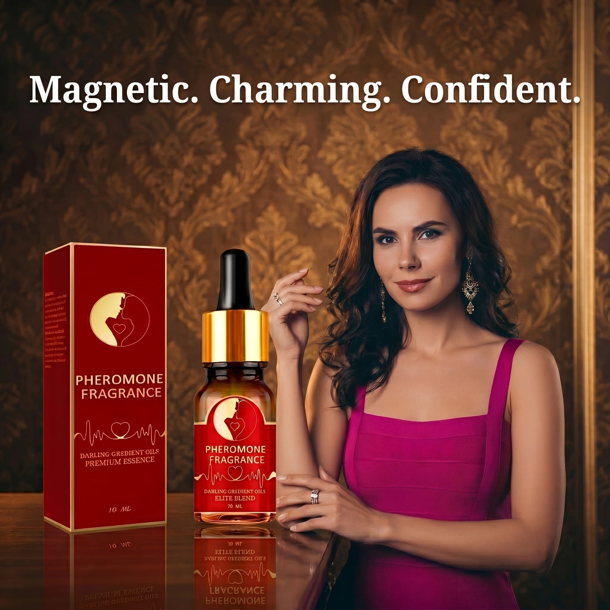 Unisex glamour perfume, attract men & women, boost charm, long-lasting scent, ideal for dating & social occasions