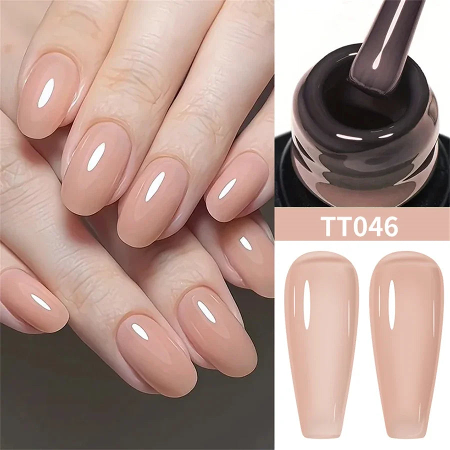 TARTU 8ml Jelly Gel Nail Polish, Nude Ice Translucent, HEMA-Free TPO-Free,Gel Polish UV/LED,