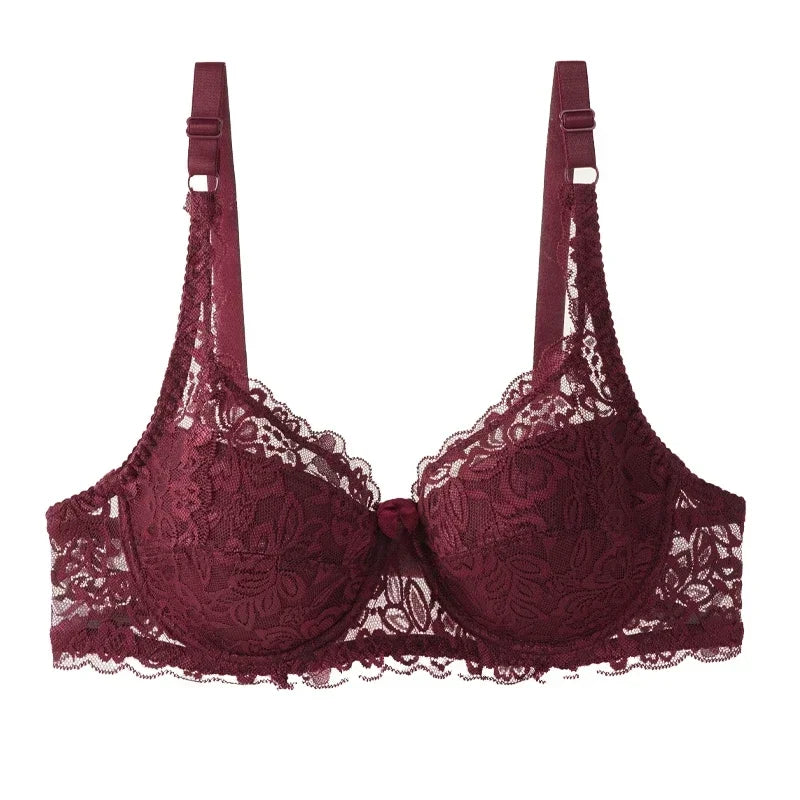 Plus Size Women Steel Ring Lace Bra 36-42 B/C Cup Underwire