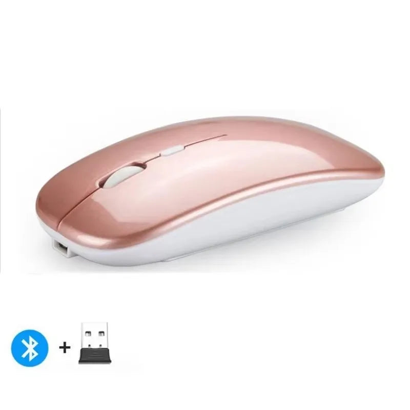 Rechargeable Wireless Mouse Bluetooth-compatible 2.4GHz