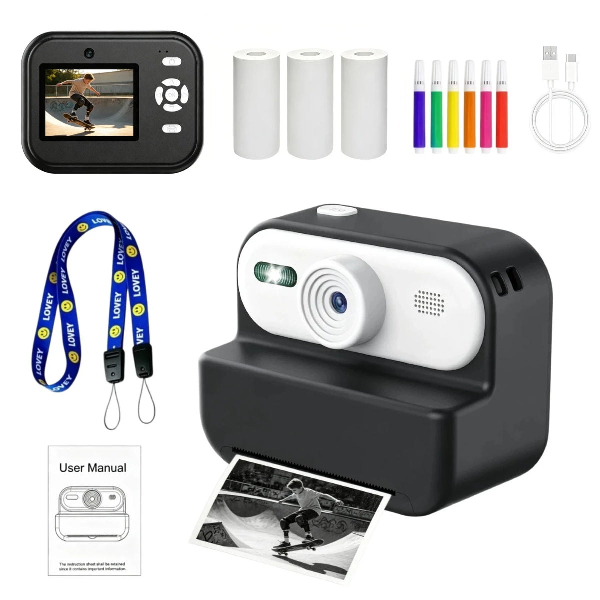 Instant Print Camera Mini Portable Thermal Printer Photography