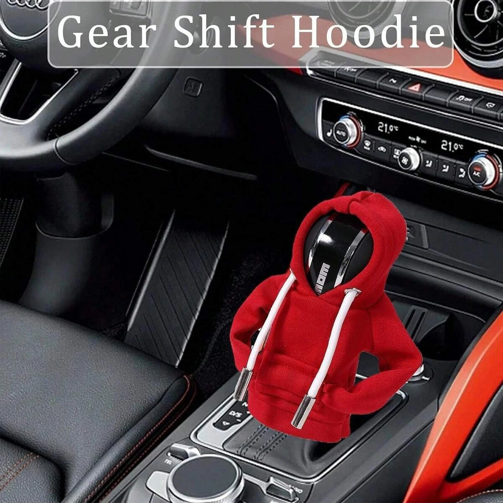 Car Gear Shift Lever Cover Hoodie Sweatshirt Creative Decorative Protection for Transmission Stick Shift Hand Brake