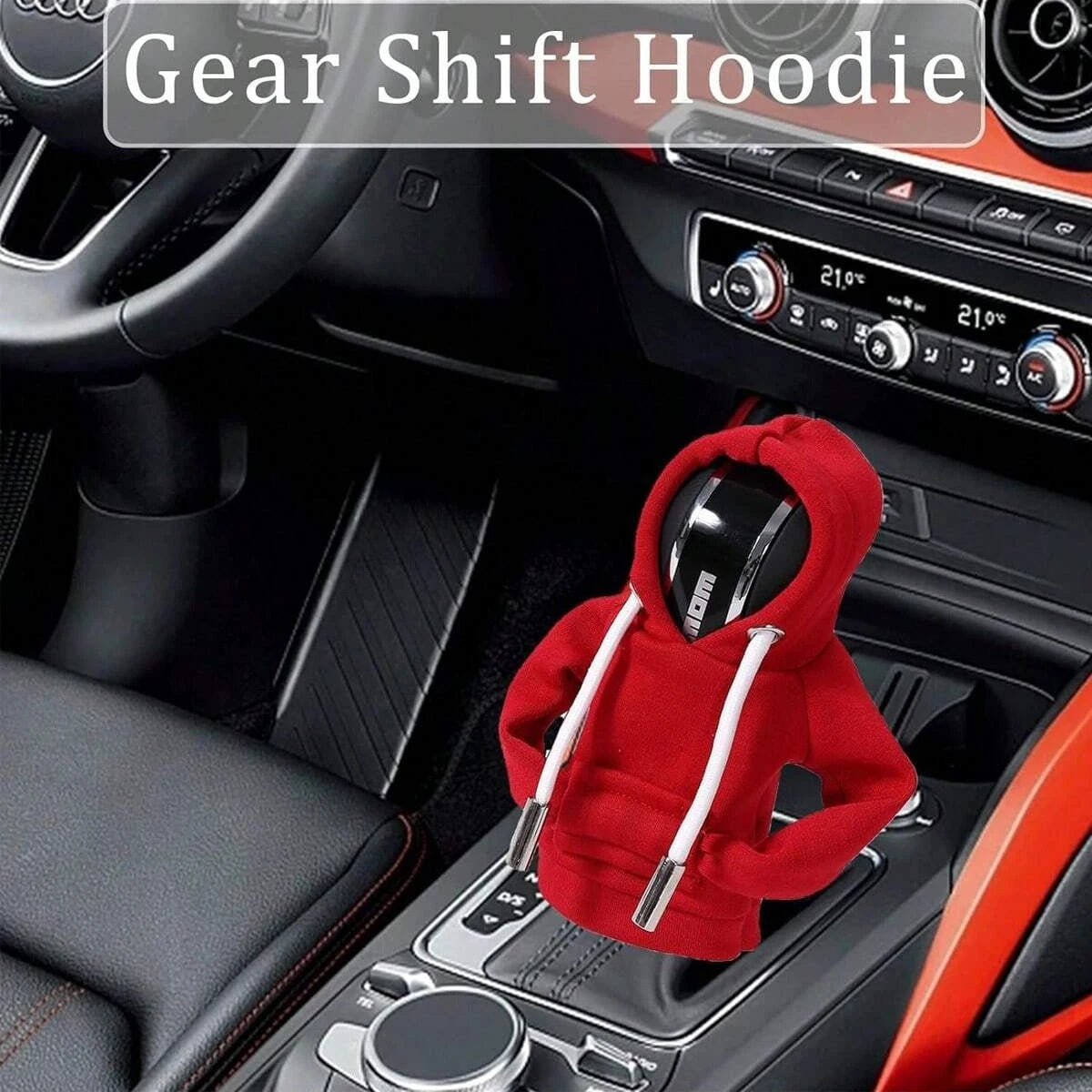 Car Gear Shift Lever Cover Hoodie Sweatshirt Creative Decorative Protection for Transmission Stick Shift Hand Brake