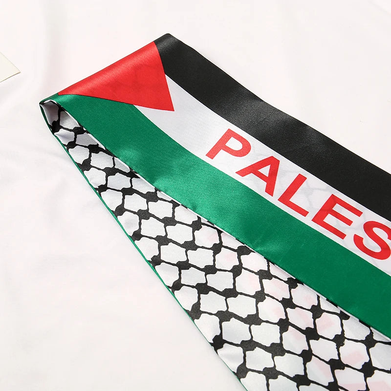 New Palestine Flag Scarf Shawls Fall Pashmina Shawl Wrap Palestinian Hatta Kufiya Keffiyeh Large Scarves With Tassel