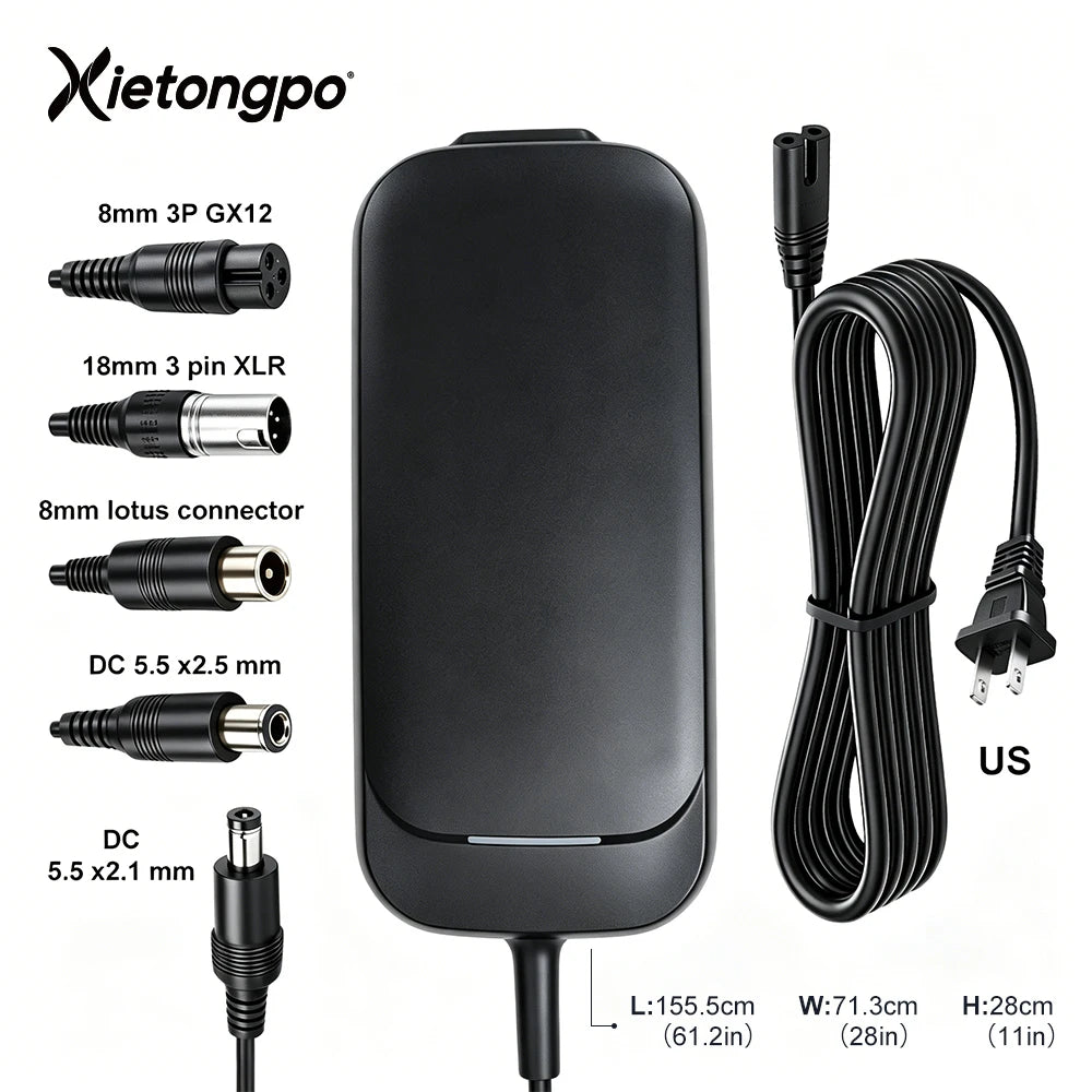 42V 2A 10S Lithium Battery Charger Smart CC CV Fast Charging Power Adapter Auto Stop Protection for Electric Bike Scooter E Bike