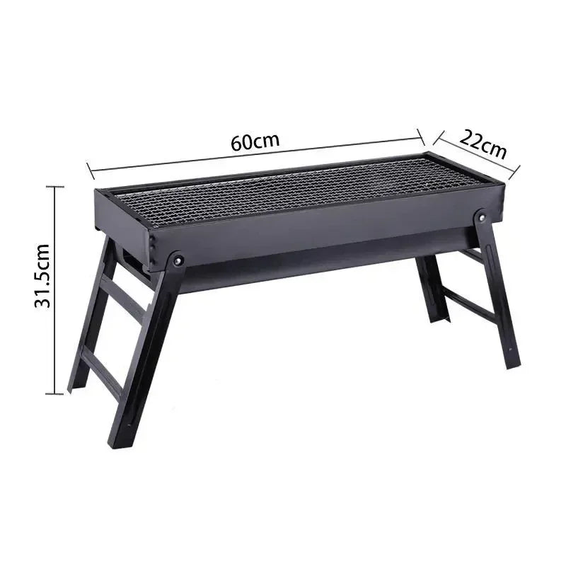 Folding Portable Charcoal Outdoor Camping Picnic Burner Large 60CM BBQ