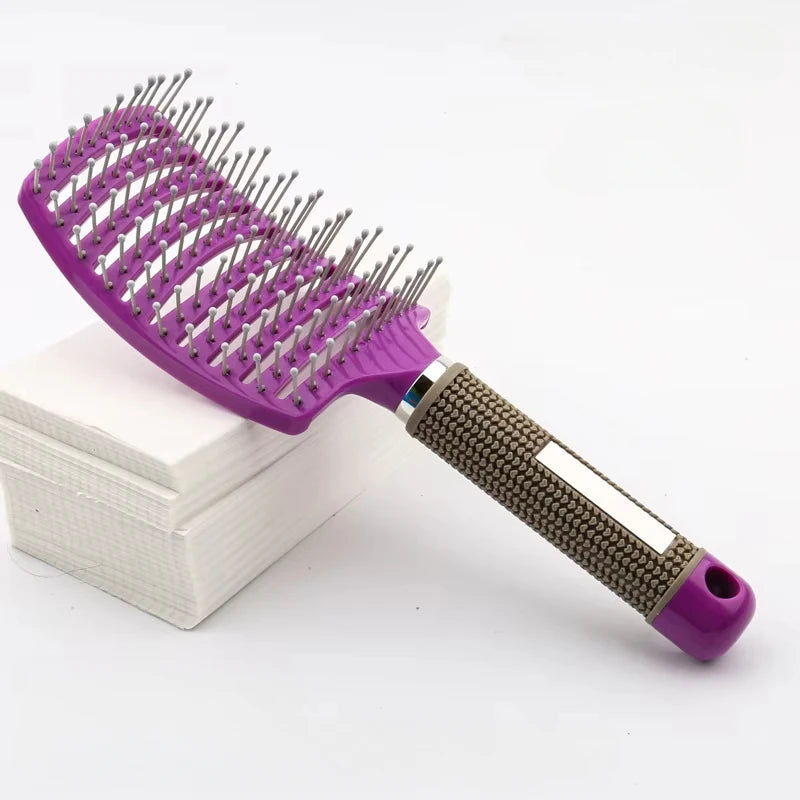 Wet Curly Hair Comb Detangling Hair Brush Women Scalp Massage Comb Bristle Fluffy Salon Hairdressing Combs Barber Styling Tools