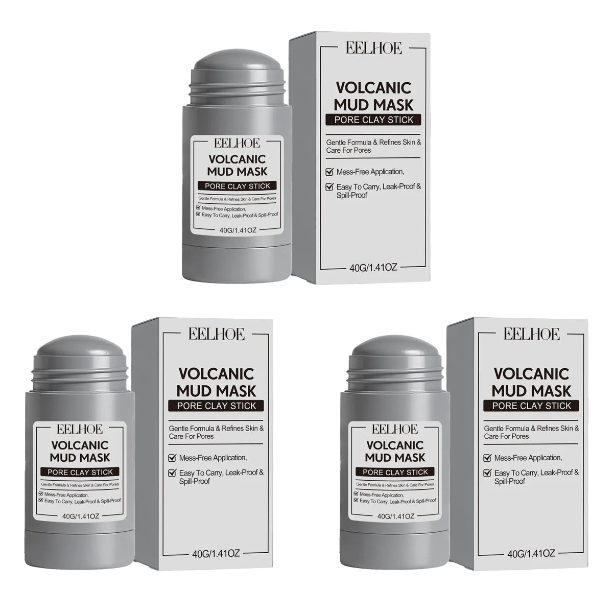 Alaska Volcano & Green Tea Deep Pore Cleansing Mask Stick Blackhead Remover&Oil Control Exfoliating Clay