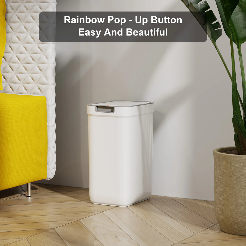 Touchless Bathroom Trash Can Odor-Sealing,