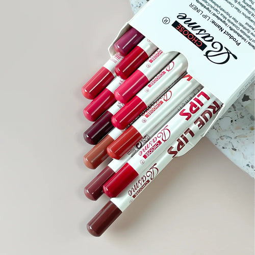 12 pcs Long-Lasting Lipstick Set with Professional Lip Liner Pencil