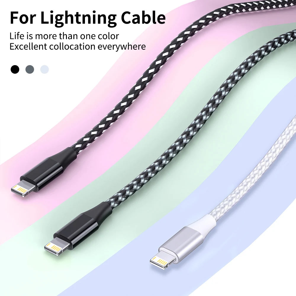 5Packs USB To Lightning Cable For IPhone, Fast Charging Cable Data