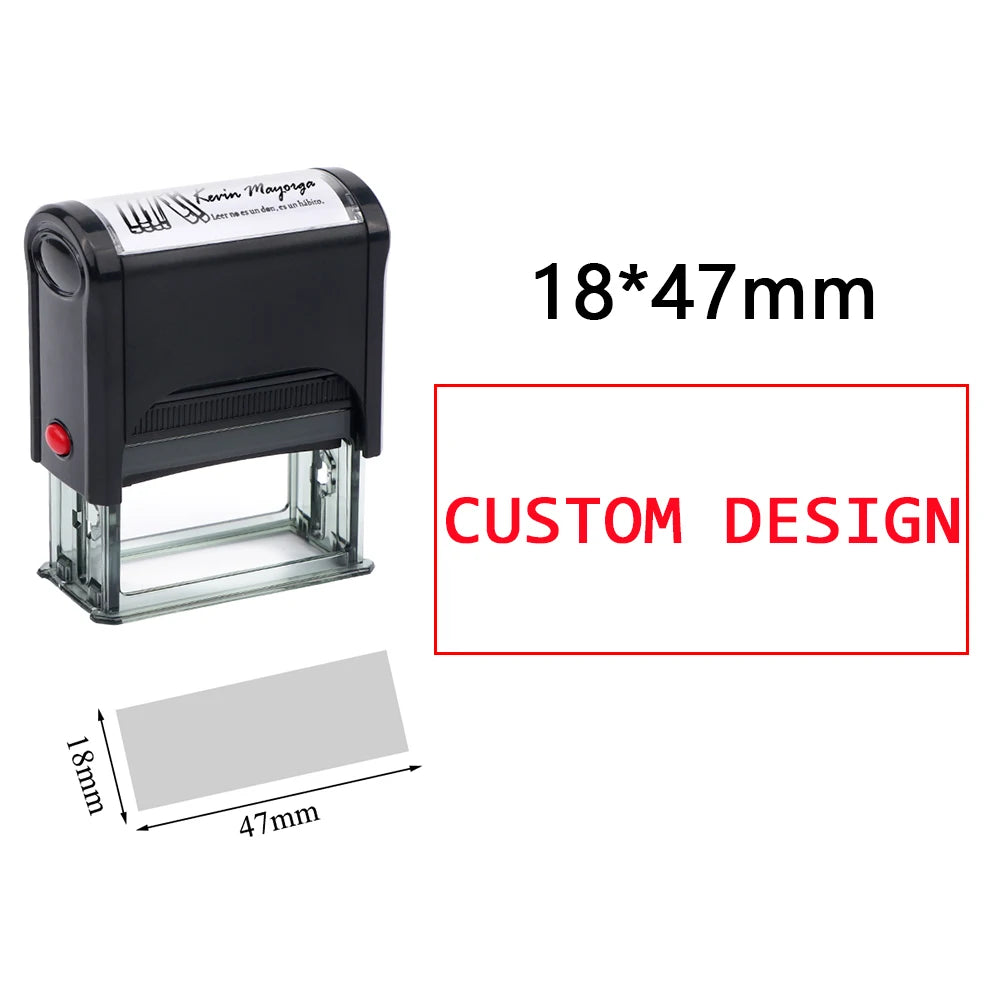 Customize LOGO Self-Inking Stamp Rubber Kit Self Ink Dial Seal Business Number Monogram Printing Stamp Multiple Ink Color Option
