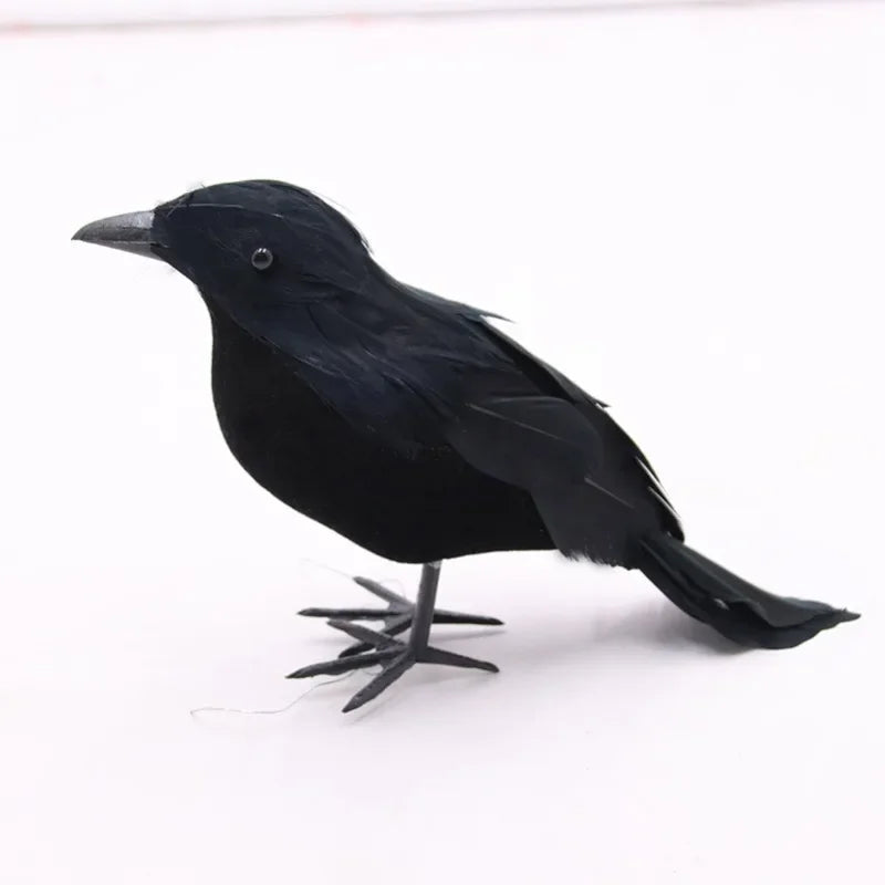 Black Crow Decoration Pest Repeller Realistic Halloween Prop