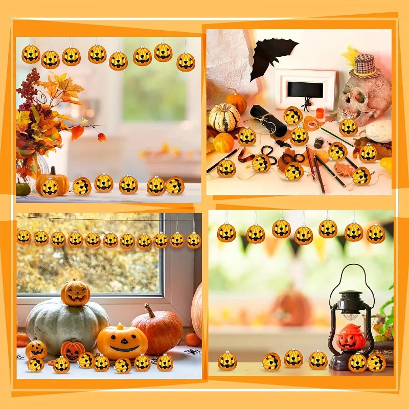 20-80pcs Halloween White Ghost Pumpkin Ball Hand