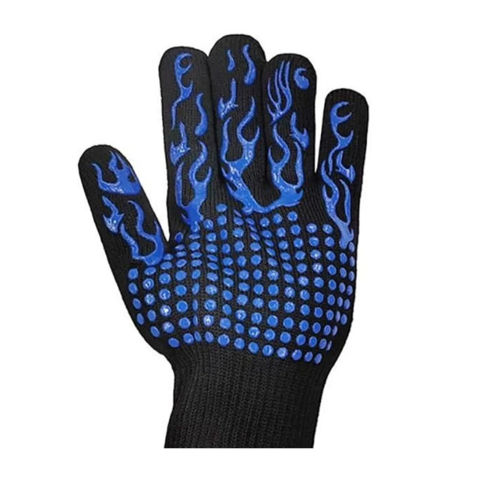 1pc Universal Anti-Slip Heat-Resistant Barbecue Oven Gloves Fireproof Kitchen Cooking Gloves Suitable for High Temperatures