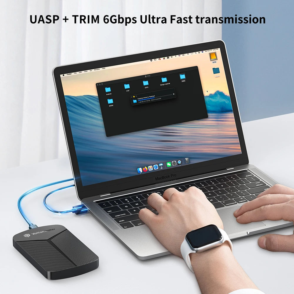 Yottamaster 2.5 Inch HDD Case External SSD Hard Drive Case SATA to USB 3.0 HDD