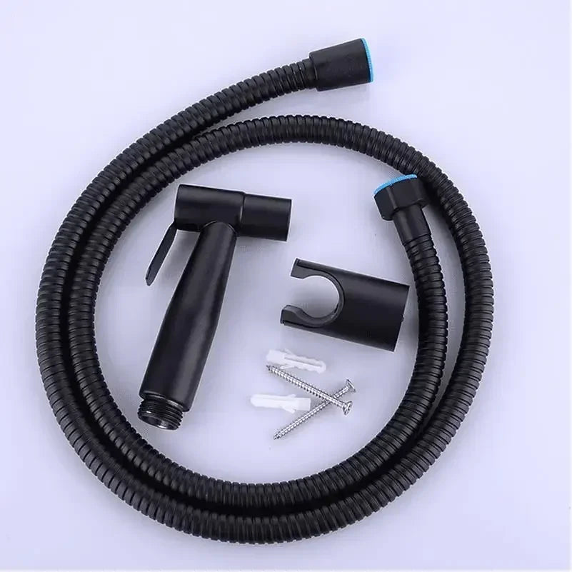 Toilet Bidet Faucet Black Handheld Sprayer Stainless Steel