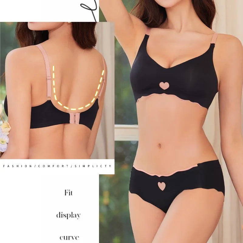 Women Seamless Bras Adjustable Straps Brassire Underwire Soft Sleeping