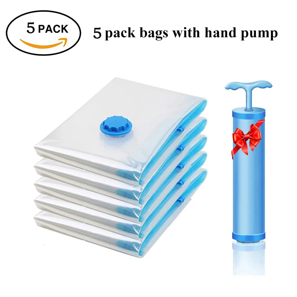 Vacuum Storage Organizer Bags, Travel Suitcases Essentials,