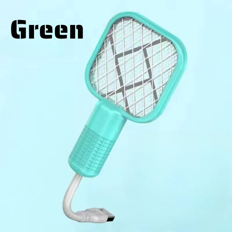 Rechargeable Mosquito Swatter UV Light Bug Zapper Electric Fly Killer Insect Racket Portable Pest Control for Outdoor Camping