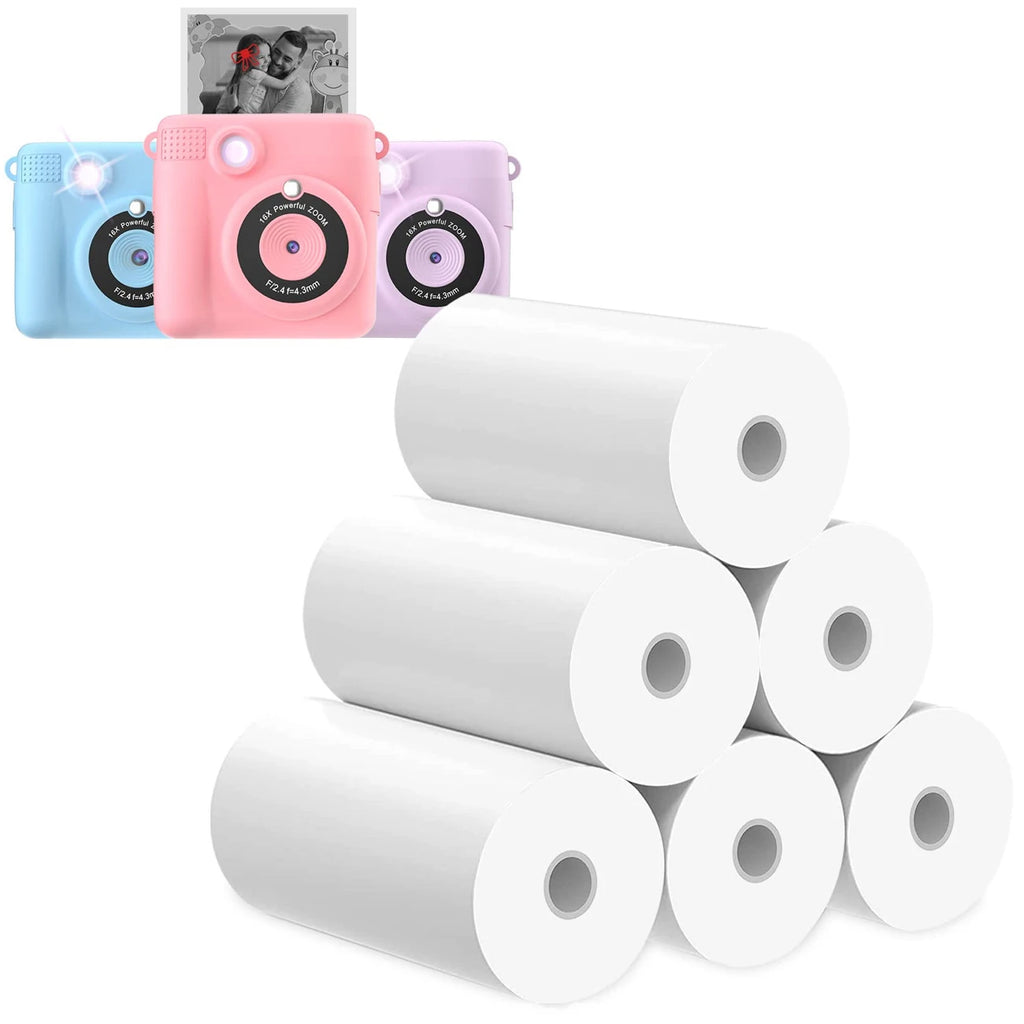 3-50Rolls 57x25MM Thermal Paper Color Children Camera Instant Print