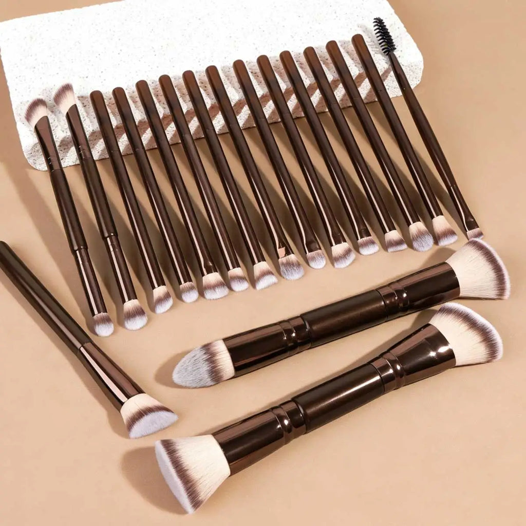6/10/18pcs Professional Makeup Brush Set, Portable Travel Makeup Brushes, Dual-Ended Multifunctional Makeup Tools Set, Including