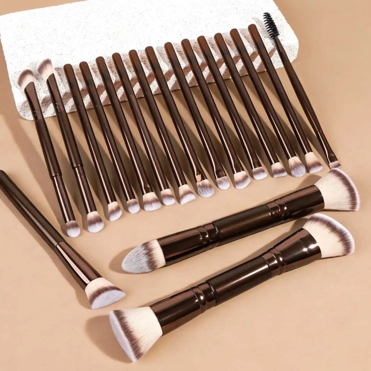 6/10/18pcs Professional Makeup Brush Set, Portable Travel Makeup Brushes, Dual-Ended Multifunctional Makeup Tools Set, Including