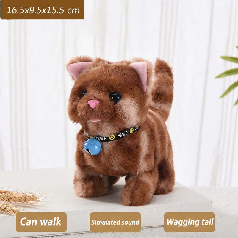 New Walking Kitty Plush Toy Electric Interactive