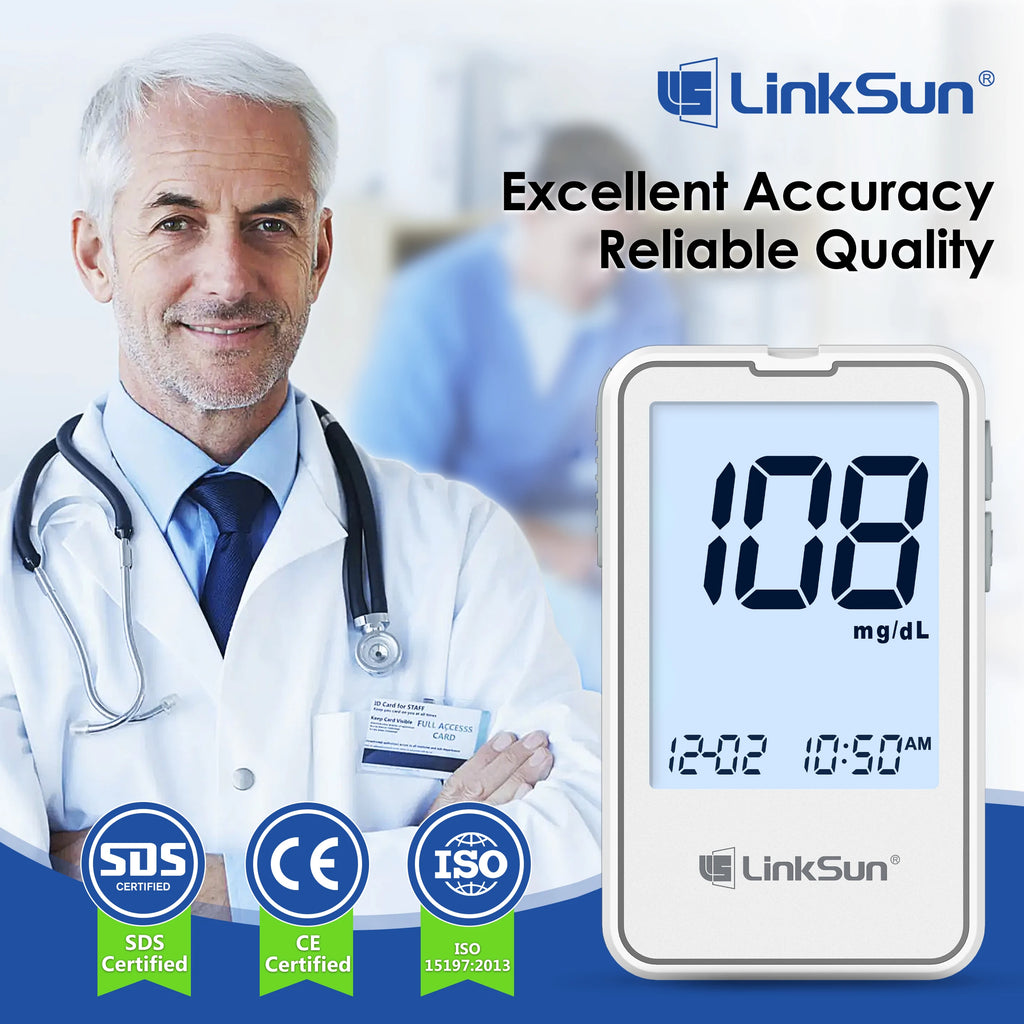 G-425-2 Linksun Blood Glucose Meter Glucometer Kit Diabetes