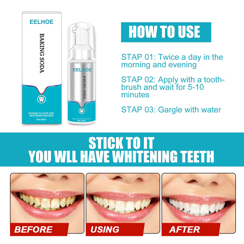 Mint Teeth Cleaning Mousse Removing Plaque Stains Breath Freshen Dental Gingival Oral Hygiene Foam Brighten Toothpaste