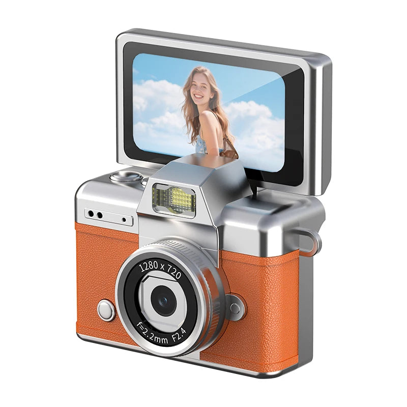 Ourlife Thumb Keychain Camera 1.47 Inch Flip Screen Retro CCD Mini Digital Camera HD Very Small Camcorder Video Recorder