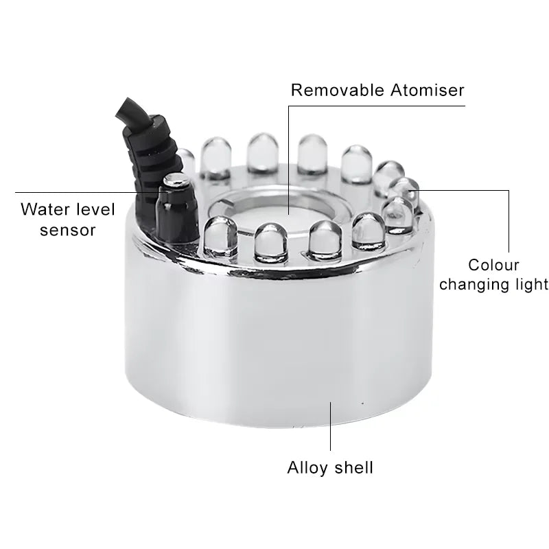 Mini LED Pumpkin Fog Machine Water Fountain Pond Mister for Halloween,