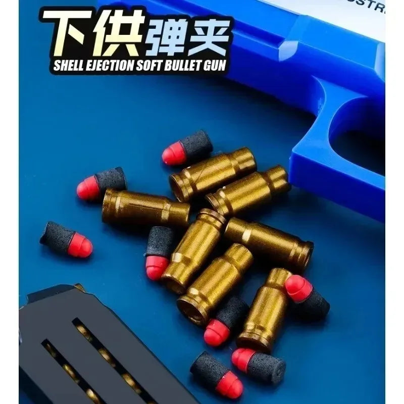 Children Toy Gun M1911 Soft Bullet Pistol Shell Ejecting