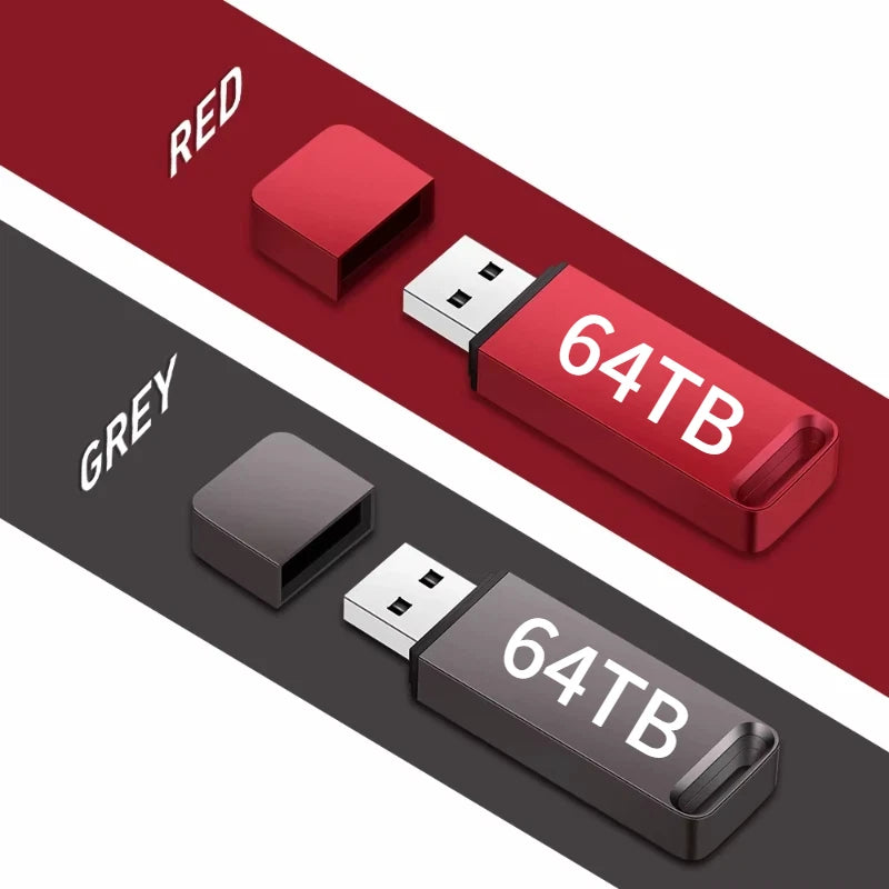 64TB Flash Drive Metal High-Speed Wireless Bluetooth Transmitter USB 16TB 2TB Car Stereo Music Audio Receiver Bluetooth Adapter
