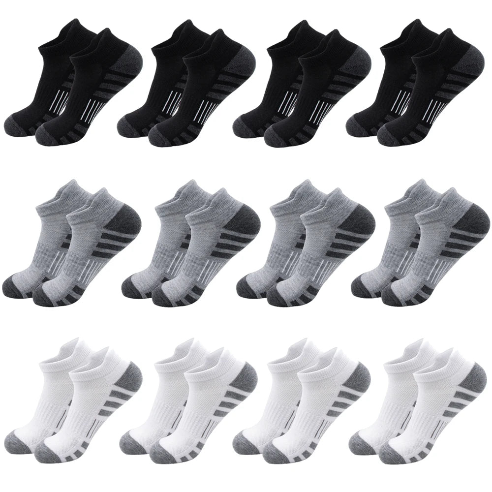 6/24 Pairs Cushioned Breathable Ankle Athletic