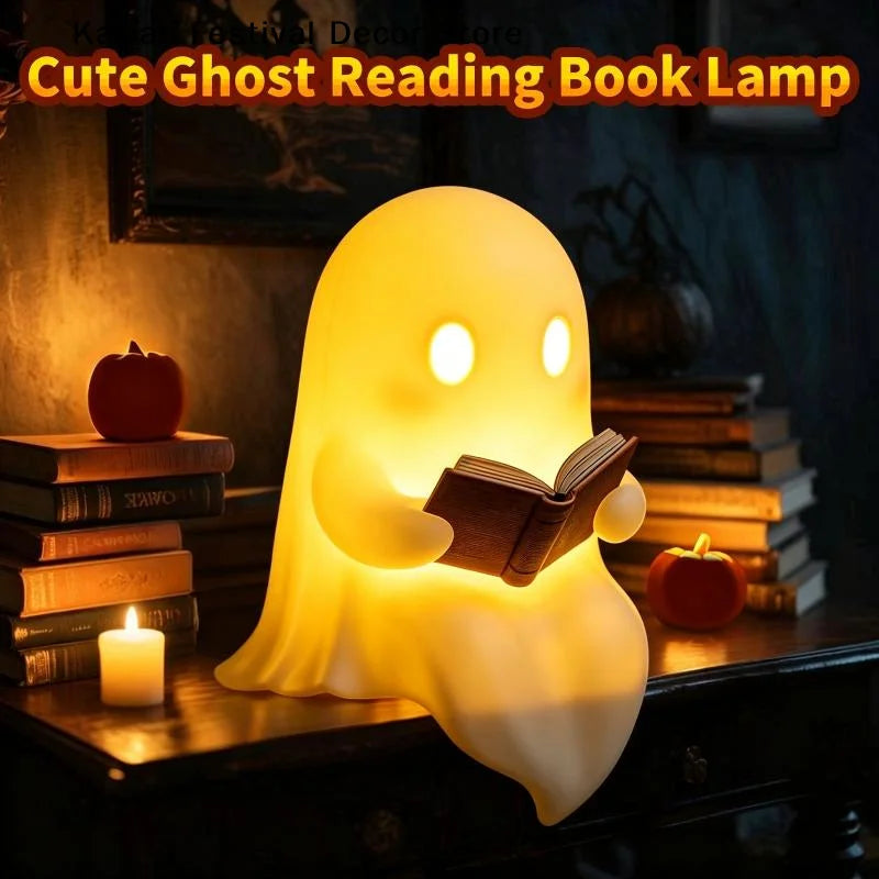 1pcs Halloween Ghost Book Lamp Desktop Ornament Cute