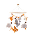 Crib Mobile Rattle Baby Wooden Bed Bell Baby Rattles Soft Felt Cartoon Bear Toys Crib Mobile Bed Bell Wood Toy Bracket Kid Gifts