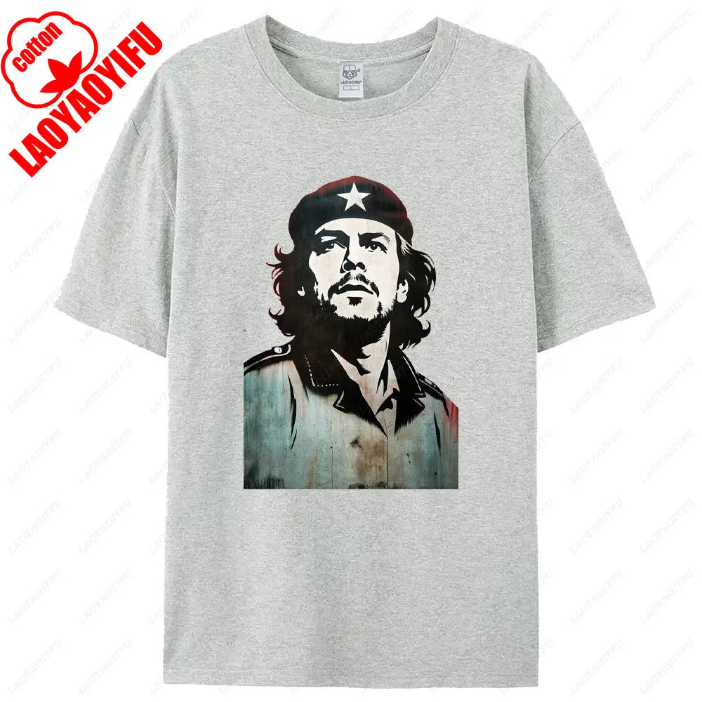 Che Guevara Shirt Rebel Cuban Shirt Guerrilla Revolution TShirt Casual Short Sleeve Men High Quality Tee Cotton Loose Tops