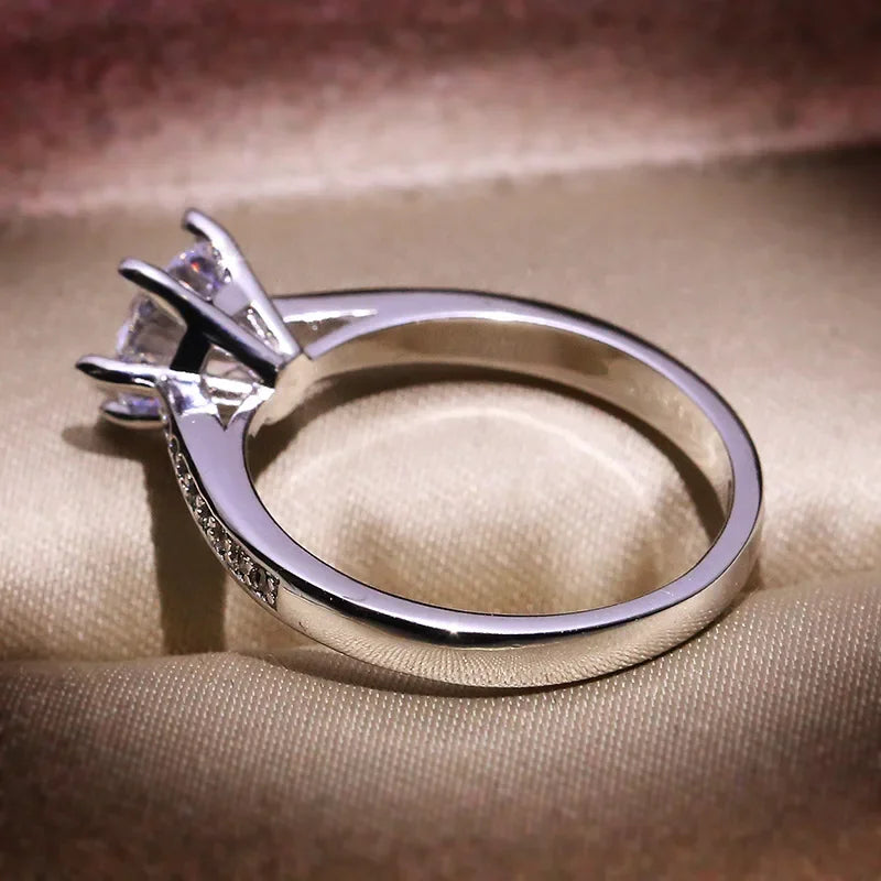 HOT SALE 925 Sterling Silver 1carat Heart Arrow Zircon Stone