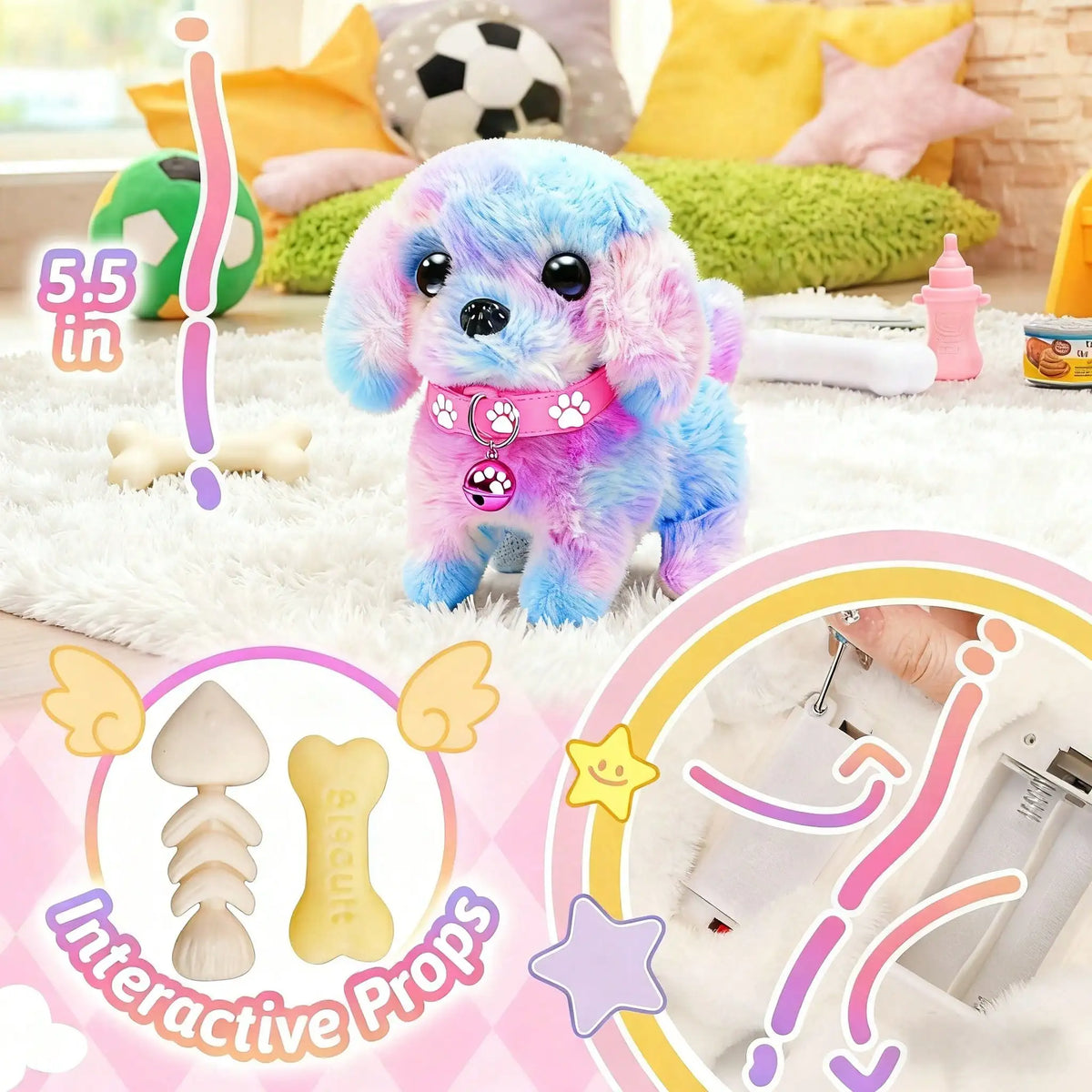 2026 New Electric Toy Puppy With Multiple Accessories Set,