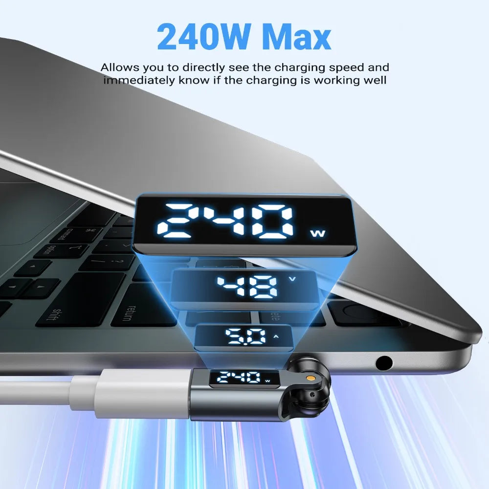 AUFU 9Pin Digital Display Magnetic OTG Adapter