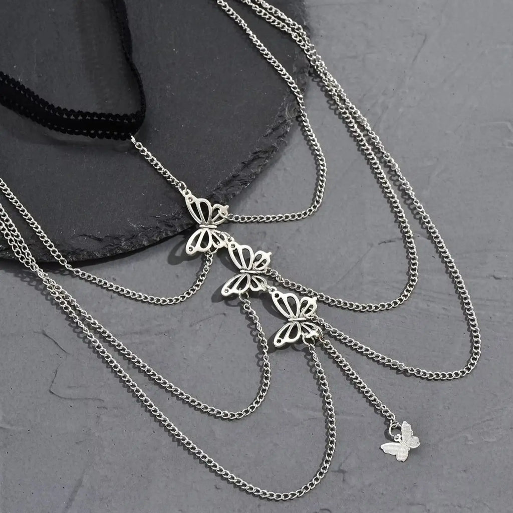 1pc Sexy Butterfly Women's Thigh Chain Elastic Multi-Layer