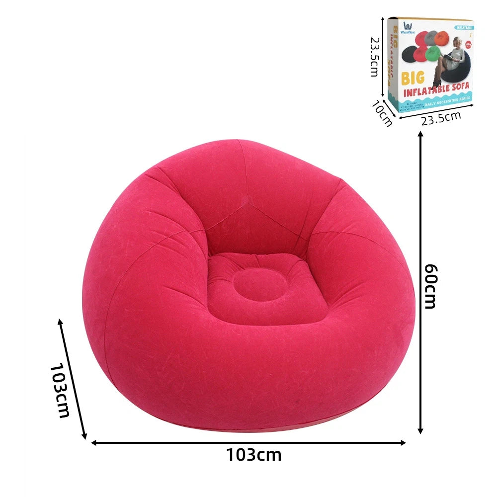Portable Inflatable Sofa Soft Indoor Bedroom Lounge Bean Bag Chair
