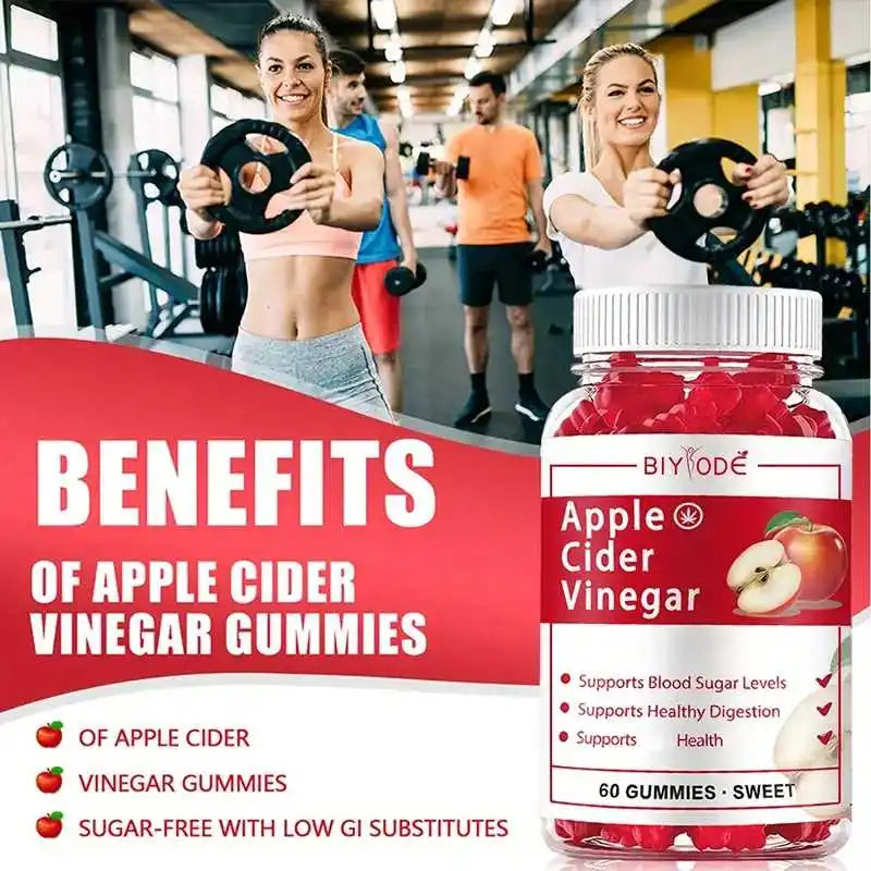 60 Count Apple Cider Vinegar Gummies Supplement Immune System