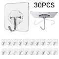 Waterproof and Oilproof Wall Hooks, Sticky Hooks for Kitchen Bathroom Shower Door Outdoor Wall Hanging Door Self-adhesive